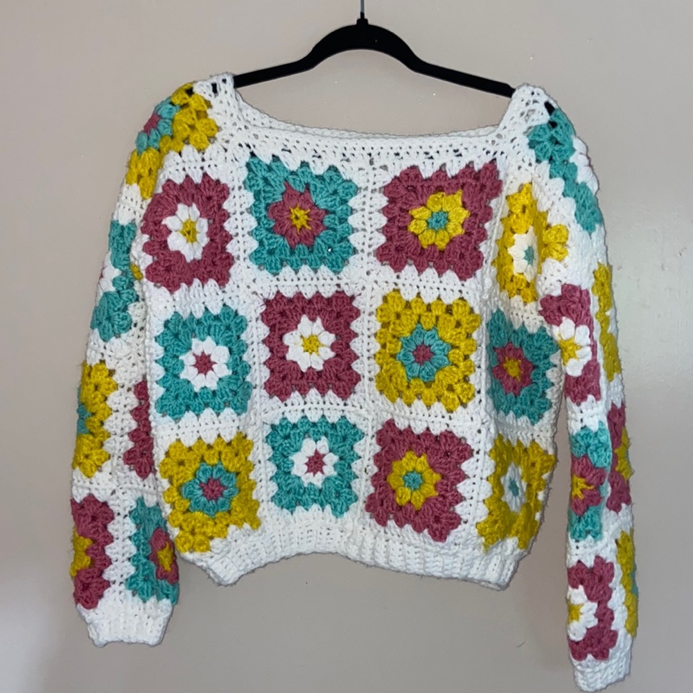 Colorful Crochet Women's Sweater